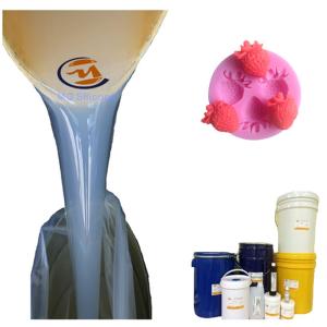 China Long Shelf Life 10 Shore A Platinum Silicone Rubber for Strawberry Gummy Silicone Mold 7000-9000 cps Viscosity factory