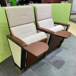 China Folding Fabric Chaise Auditorium Theater Seating With Writing Pad factory