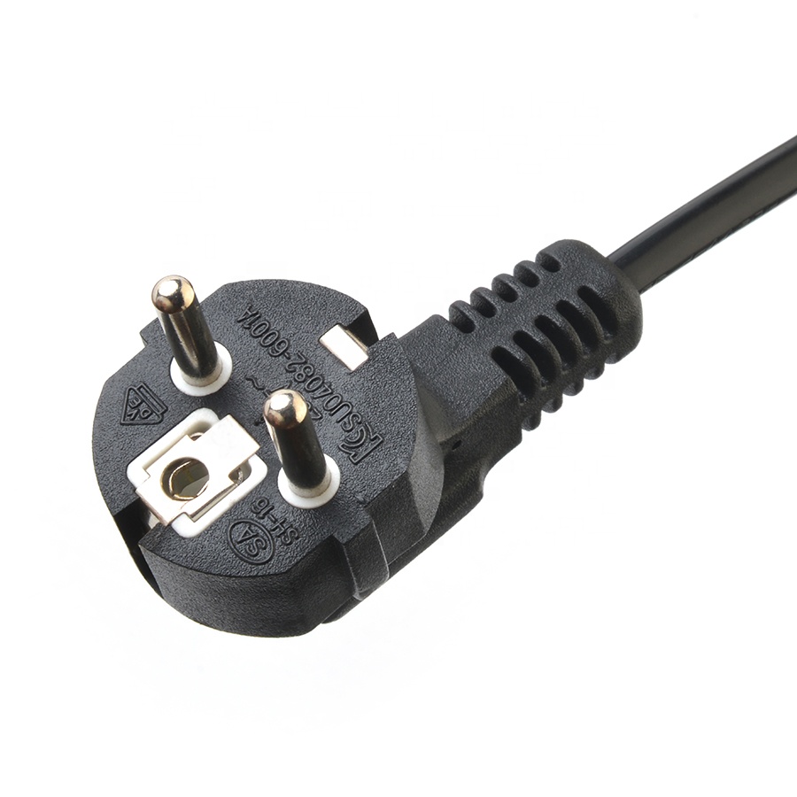 Korea KC Standard Power Cords Extension Cords with Male End CEE/16 3 Prong Schuko Plug Cable H05VV-F/H05RN-F 3x0.75-1.5MM2
