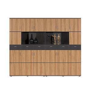 China Height Double Door Strong Office Bookcase Wooden Filing Cupboard factory