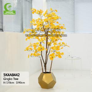 China Anti Fading Easy To Care Height 170cm Artificial Ginkgo Tree All Season factory
