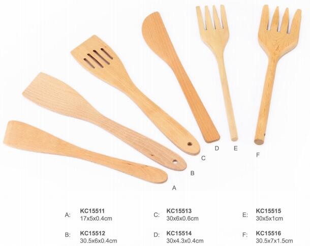 FDA customized/wholesale kitchen wood handle soup scoop With Handle