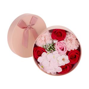 China Customized Cardboard Ribbon Bow Flower Bouquet Boxes For Artificial Flowers factory