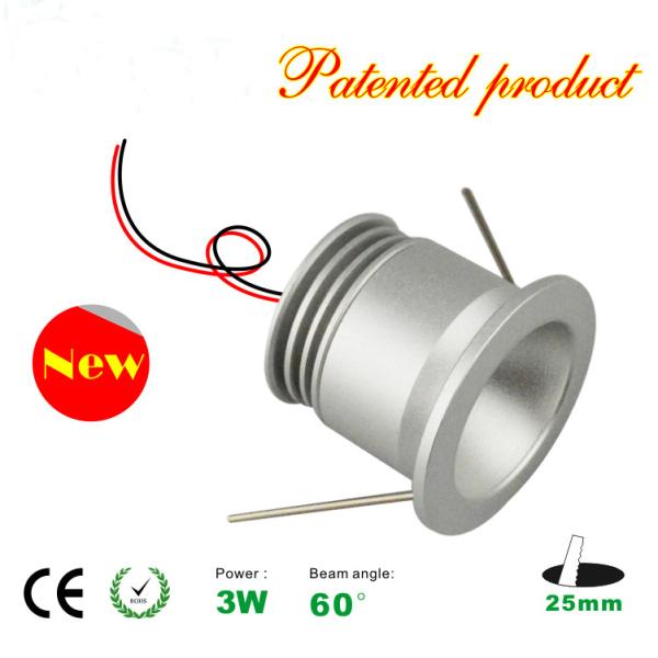 3W LED Light Recessed Mini LED Downlights decorate wall panel spotlight 25mm
