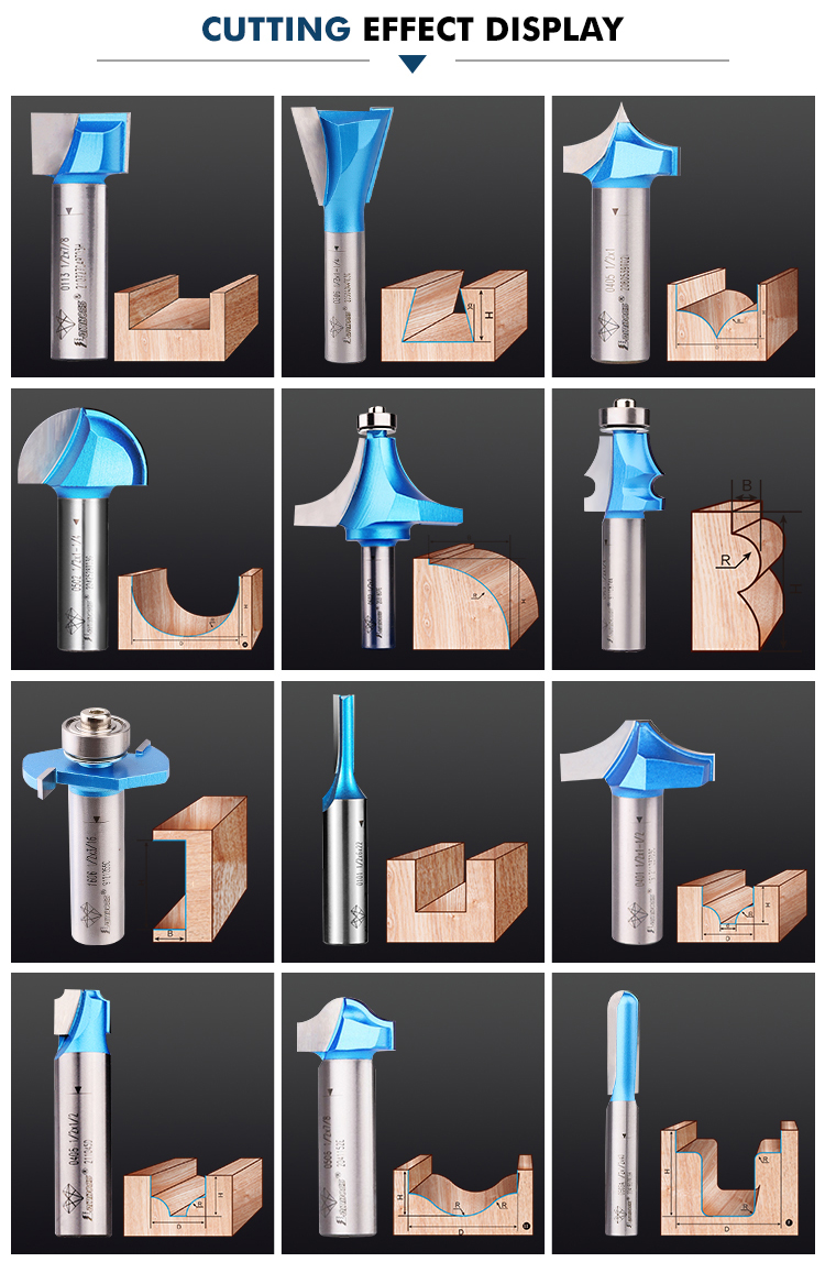 V Groove Sharpen Moulding Router Bits CNC Router Woodworking