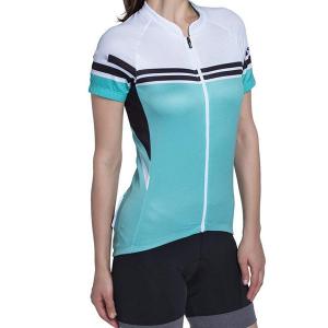 China V Neck Full Zip Breathable 100% Polyester Summer Cycling Tops factory