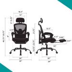 Mail Packing Ergonomic Office Chairs Reclining Backed Mesh Chairs with Lumbar