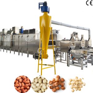 China Customizable PLC Controlled Roasted Peanut Blanching Machine for High Capacity Production on sale