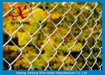 Low Carbon Steel Wire Chain Link Security Fence With Round Post