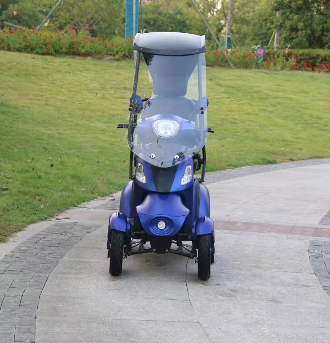EEC / COC Approved 4 Wheel Electric Mobility Scooter With Roof 60V 500W Motor Power
