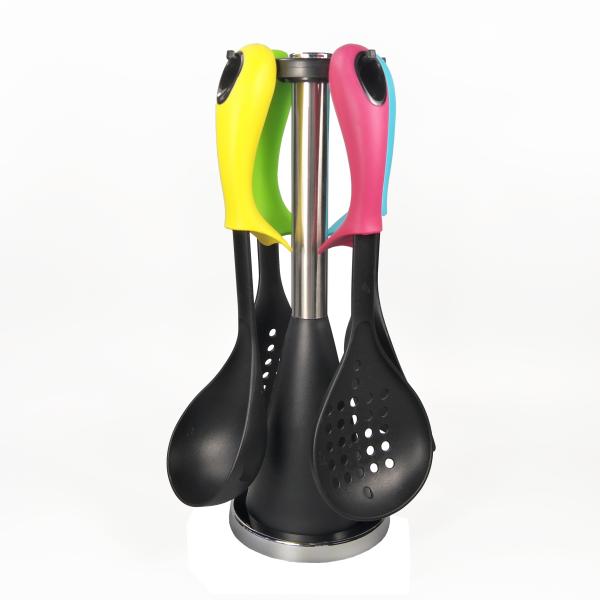Compact and Sustainable Nylon Kitchen Utensil Set for Eco-Friendly Cooking