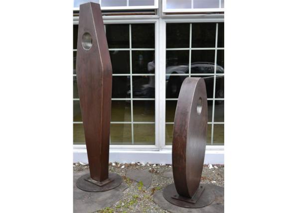 Garden Decoration Painted Stainless Steel Metal Sculpture Art 200cm / 160cm