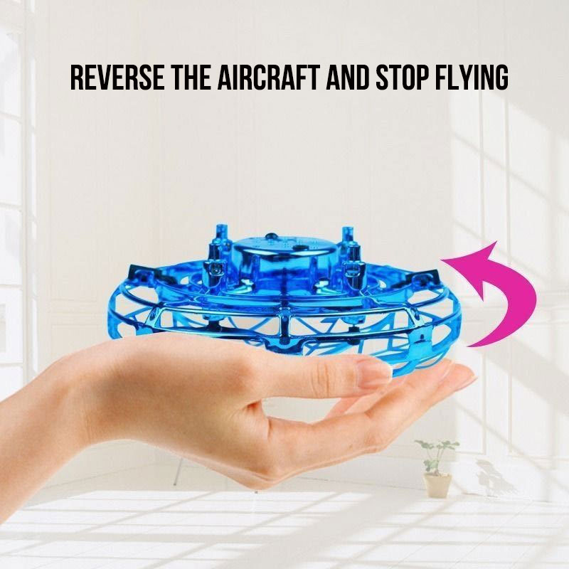 Crash Resistant Quadcopter Unisex PVC UFO Induction Aircraft for Children's Playtime