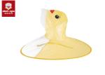 PVA/EVA Material Childrens Waterproof Raincoats Yellow Cartoon Duck Printed
