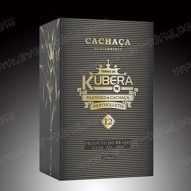 Cardboard Brandy Packaging Magnetic Flap Liquor Bottle Boxes Custom Book Shaped