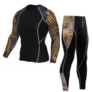 China Quick Dry Uv Protection Gym Track Gym Rash Suit Men Sport Set factory