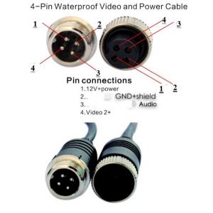 Heavy Duty Weather Resistant 50CM Rear View Camera Trailer Cable