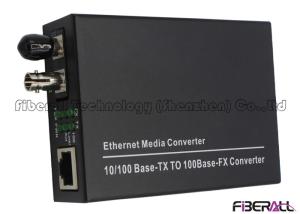 China ST Type Unmanaged Ethernet To Fiber Optic Media Converter Dual Fiber 15Km factory