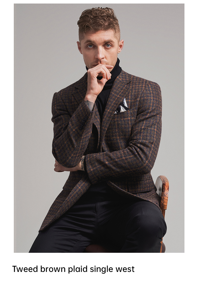 2022 Autumn and Winter Men's Casual Suit Jacket in Pure Wool Imported from Australia