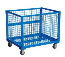 China Flexible Storage Cages On Wheels Easily Folded Wire Container Custom Color factory