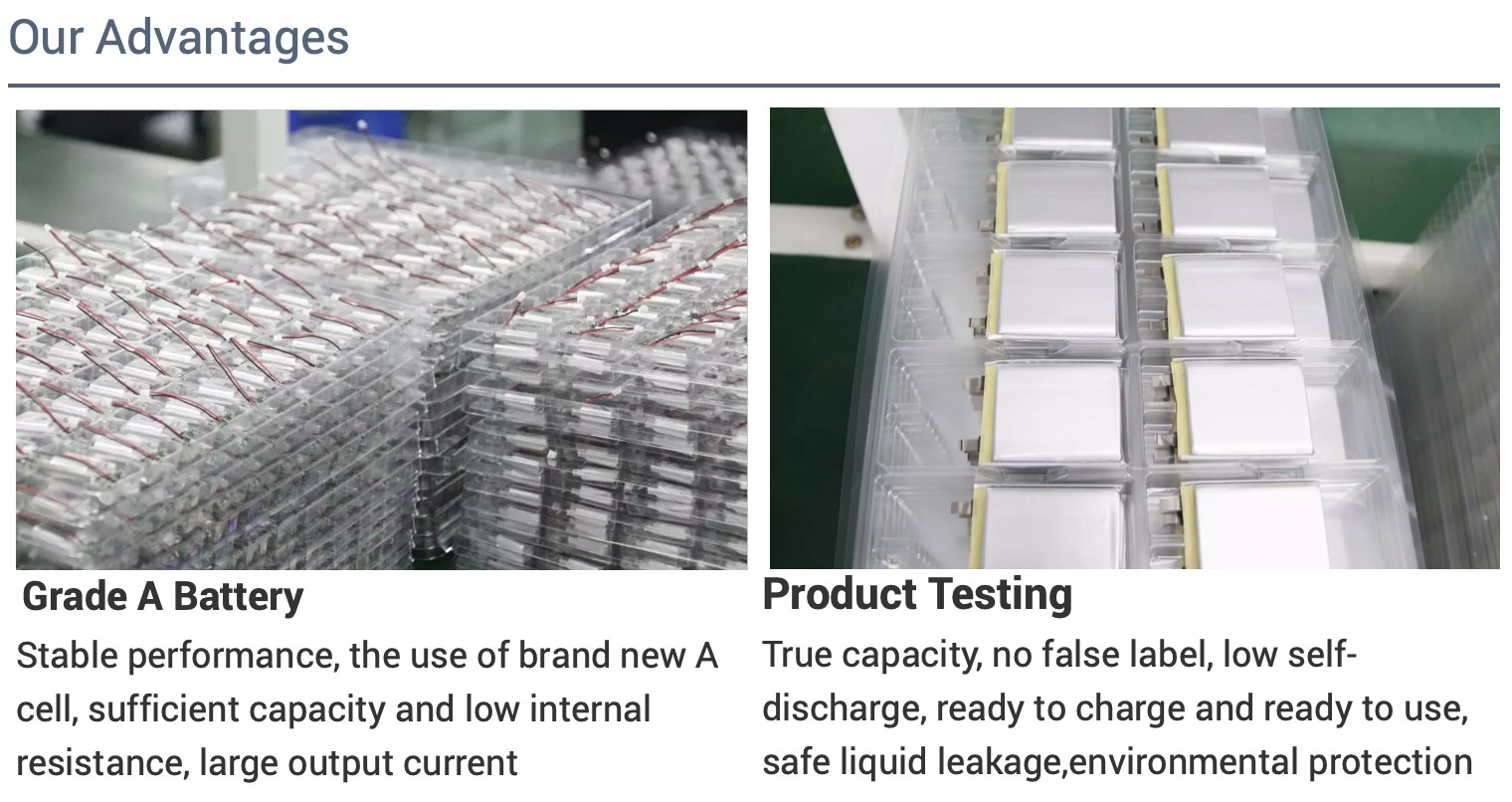 OEM ODM LiFePO4 3.7v Rechargeable 150mah 350mah 750mah 1000mah 1200mah 2000mah Li-ion lithium battery packs