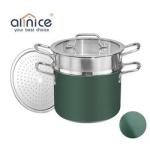 Home Cooking Stackable Steamer Pot Stainless Steel 22cm Soup Stock Pot