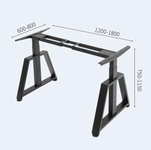 China 710mm Metal/Wooden Dual Motor Height Adjustable Electric Coffee Table for Smart Office factory