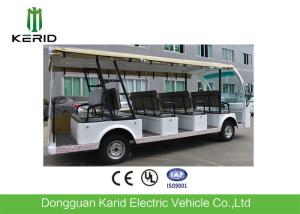China Battery Operated 11 seater 5kw Electric Sightseeing Car Club Cart With Rain Shade For Hotel factory