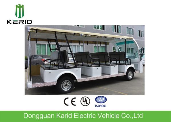 Battery Operated 11 seater 5kw Electric Sightseeing Car Club Cart With Rain