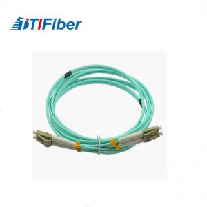 China OM3 Duplex Fiber Optic Network Cable , Fibre Optic Patch Leads APC Polish Types factory