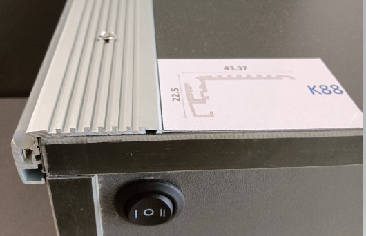 H22.5mm 6063 T5 LED Aluminium Extrusion Profiles Anodized Linear For Stair Lighting