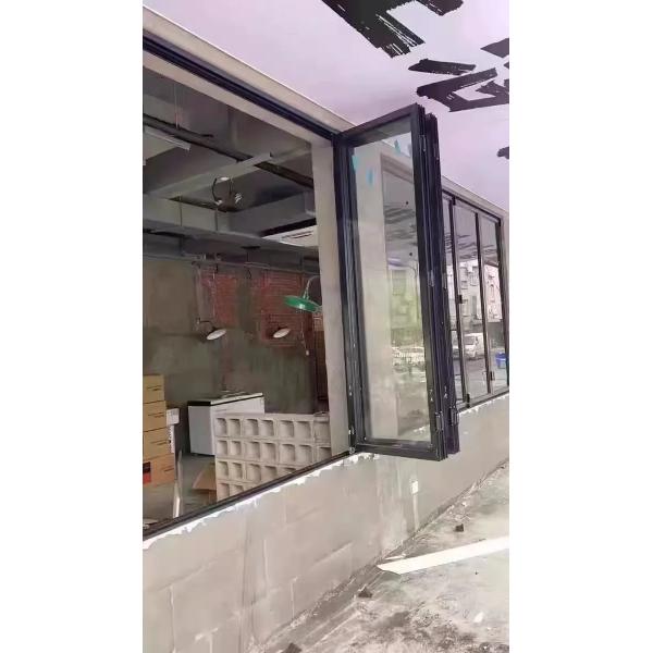 AquaShield Marine-Grade Folding Window Resisting Saltwater Corrosion in Boat House and Coastal Residence Applications