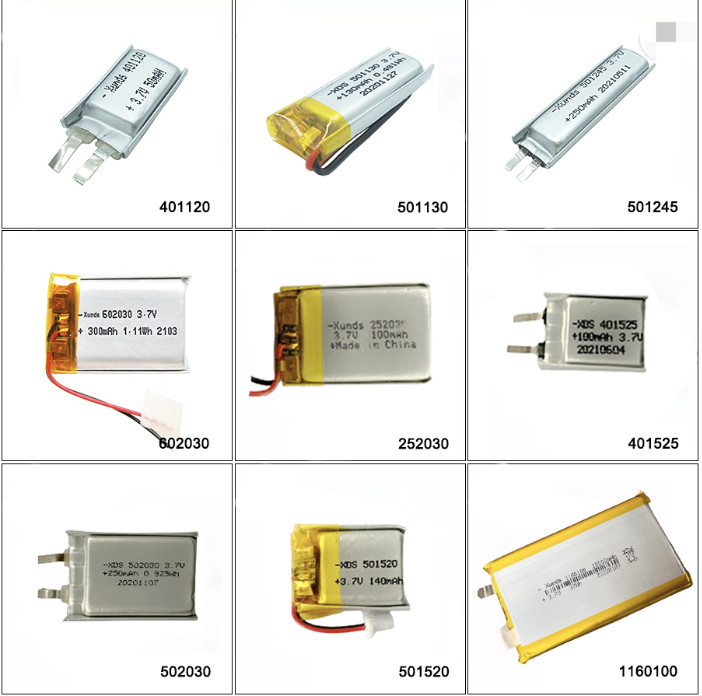 OEM ODM LiFePO4 3.7v Rechargeable 150mah 350mah 750mah 1000mah 1200mah 2000mah Li-ion lithium battery packs
