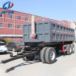 20 Ton Cargo Dump Semi Trailer Truck with 2 Axles Full Trailer Drawbar and Leaf