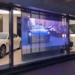 1000*1000mm Full Color Transparent LED Panel , Indoor Transparent Glass LED