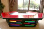 Gas Heating Bridge Shage Eleven Seats Teppanyaki Grill Table Stainless Steel 304
