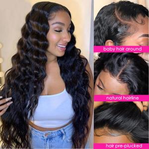 China OEM 60.96cm 24 Inch Human Hair Bundles Brazilian Loose Deep Wave Bundles factory