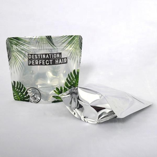 Biodegradable PLA plastic bags 4 oz k stand up pouch metallic foil bag with window doypacks