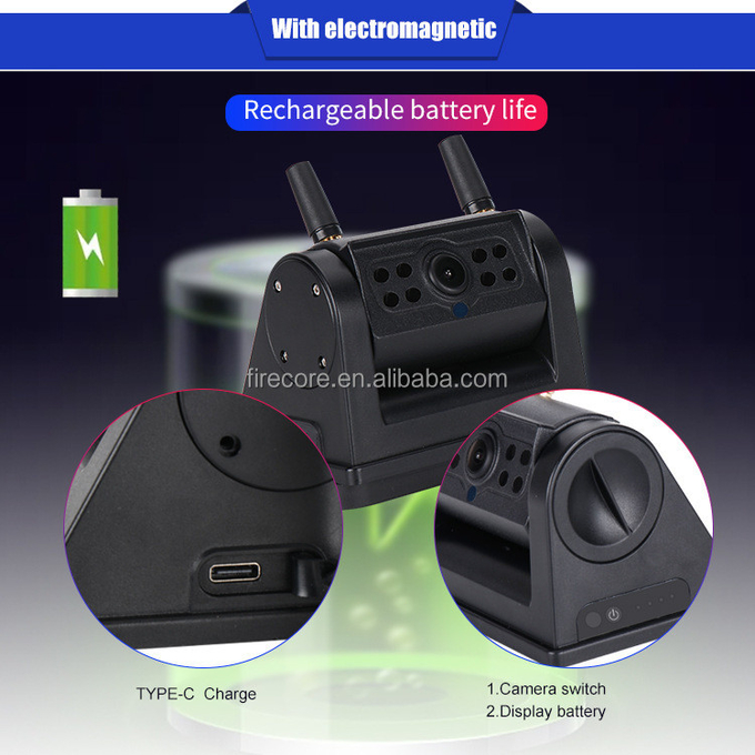 HD Combo 7-inch Screen Rechargeable Battery Wireless Backup Imaging Reverse Camera