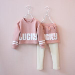 China 2016 Kid Girl Clothes Pinky Sport Cute Style Clothing Set 2pcs Summer Top +Fashion Legging factory