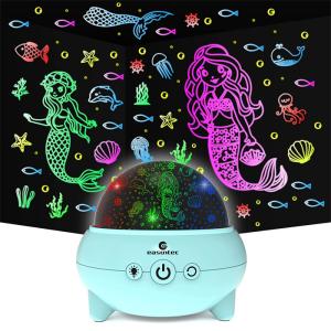 China RGB Mermaid Starry Night Light Projector Multiscene 360 Degree Rotating factory