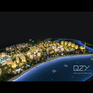 China Boao King Bay Architectural Models Sunac Project 1/1000 Scale Acrylic Architectural Model factory