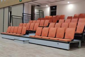 China Silver Retractable Bleacher Chairs Seating Capacity 30-300 factory