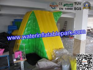 China Sea Or Lake Inflatable Water Park Toy / 0.9mm PVC Tarpaulin Floating Climbing factory