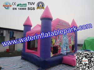 China Pink Princess Inflatable Bouncy Castle , Park Inflatable Castle factory