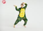 Wholesale Polyester Fluffy Flannel Fleece green African dinosaur Kigurumi onesie