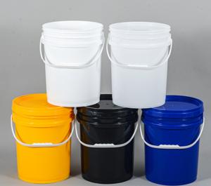 China 5 Gallon Plastic Buckets with Handle - Height 15.5 Inches - Diameter 11.5 Inches factory