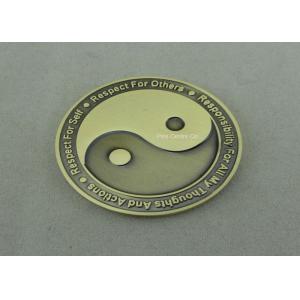 Die Struck Personalized Coins , Transparent Enamel Brass Material Police Coin