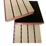 Noise Reduction Wooden Grooved Acoustic Panel , Wood Panels For Walls And