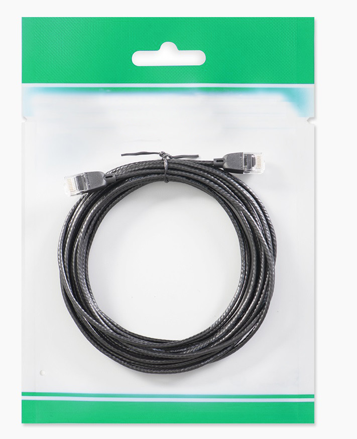 500MHZ FTP Cat6a Copper Patch Cords Extra Slim STP Slim Ethernet Patch Lead
